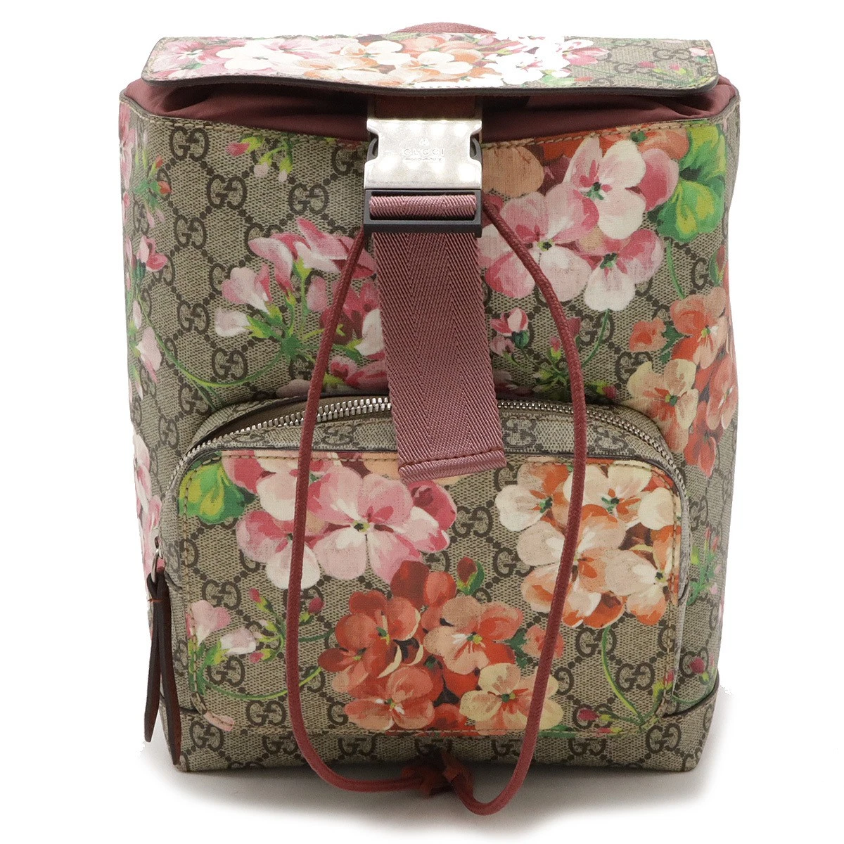 GUCCI GG Blooms GG Supreme Backpack Rucksack Daypack Flower Floral Pattern PVC