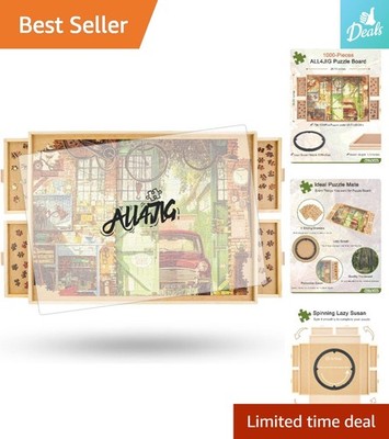 Sturdy Rotating Puzzle Board - 1000-Piece Capacity & Family-Friendly Design