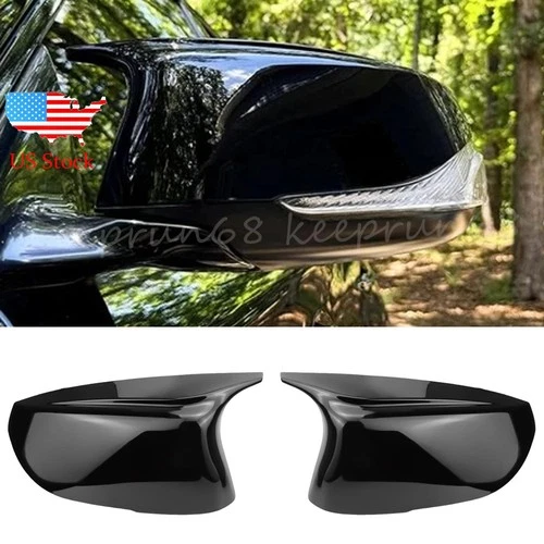2X M3 Style Side Mirror Cover Cap For Infiniti Q50 Q60 Q70 2014-2021 Gloss Black