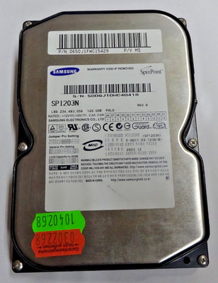SAMSUNG SP1203N 120.0 GB IDE FESTPLATTE 3,5 ZOLL HDD #FP4272