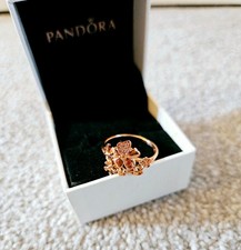 NEW Discontinued Pandora Rose Gold Wildflower Meadow Ring Cubic Zirconia Size 60