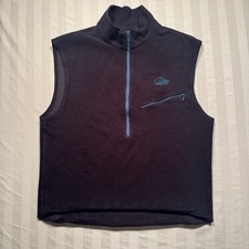 VTG Lowe Alpine Fleece Vest Women's Small Black Full Zip Polartec Made in USA