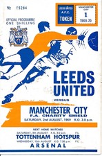 FA CHARITY SHIELD 1969 Leeds United v Manchester City - TOKEN INTACT!