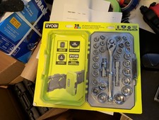 NEW Ryobi 28pc 3/8" Drive, 6 Point, SAE & Metric Socket Set