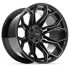6 Lug 4play 4p83 22x12 Gloss Black Wheel Fit Ram Jeep Chevy Gmc Ford