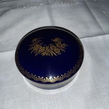 Heinrich & Co. (H&C) Schmuckschatulle Echt Kobalt mit Gold