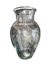 Clear Glass Large Heavy Vase 12" Mexico Decor Bouquet Floral Special Occasion