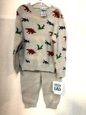 Little Lad Grey Knit Sweater &Grey Knit Pants  Set Boys Size 24M