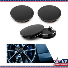 4-pack 60mm Od Abs Black Wheel Center Caps Universalcolor Black