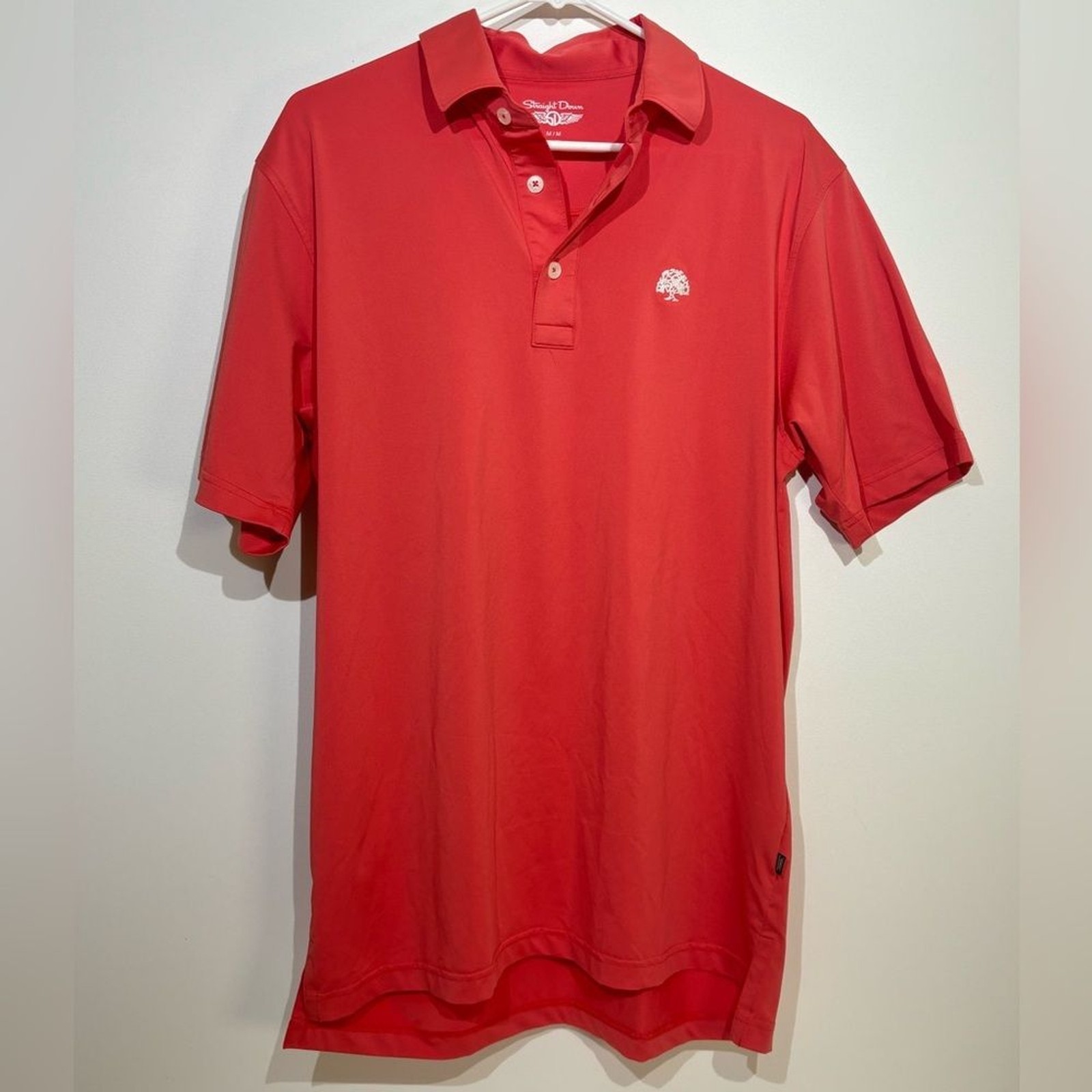 STRAIGHT DOWN Performance Tech Polo in Coral - M - image 1
