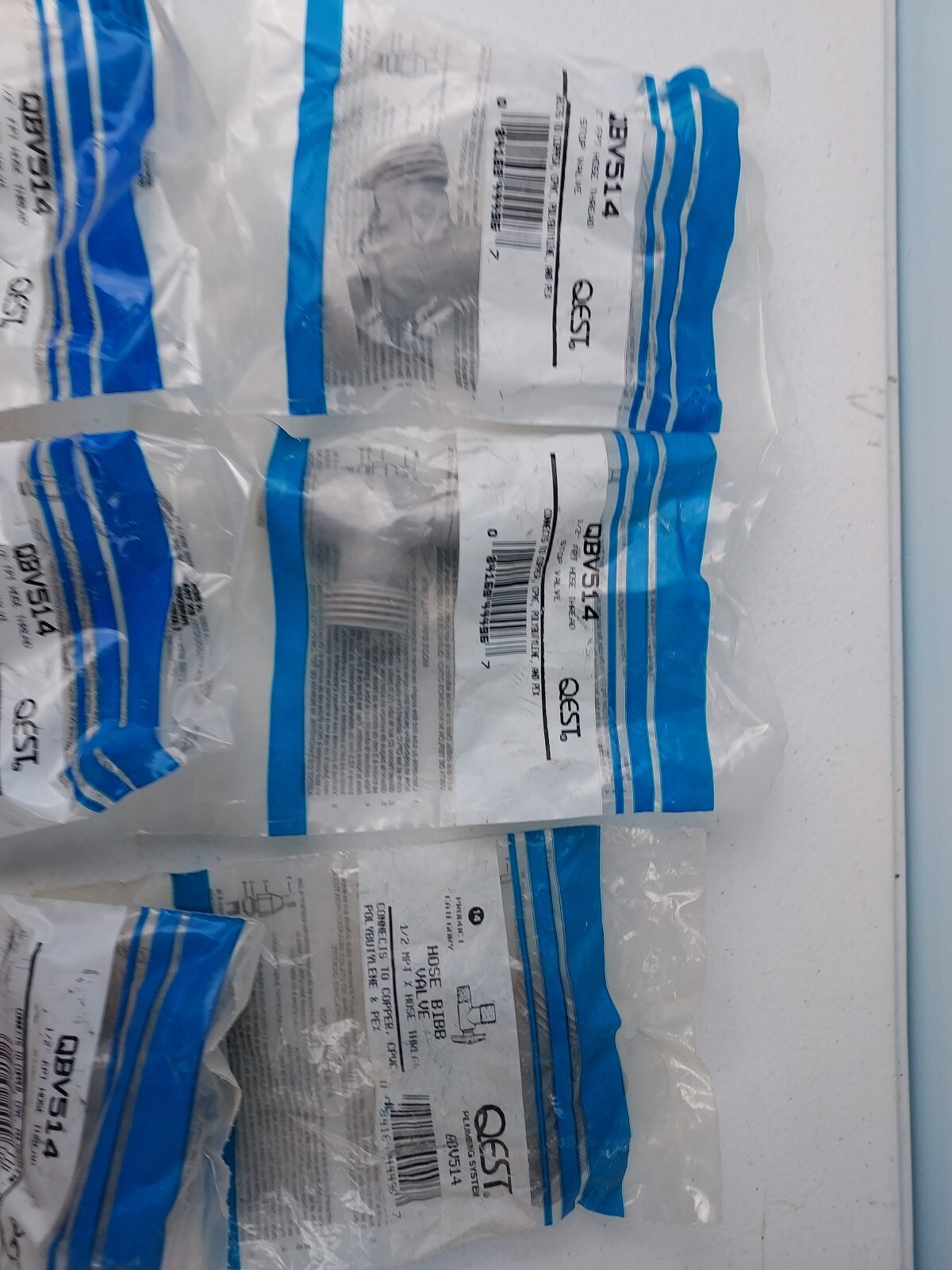Qest Pex 1/2" Plumbing FITTING LOT QBV514 FPT HOSE THREAD STOP VALVE
