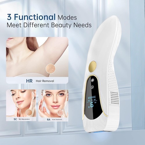 Epilatore Laser A Luce Pulsata IPL funzione Ice 999,900 Flash 9 Livelli HR/SC/RA - Foto 4 di 9