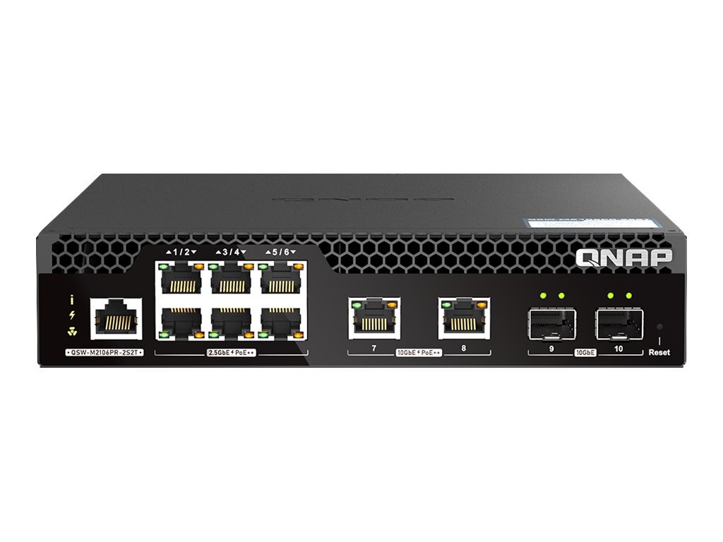 QNAP QSW-M2106PR-2S2T Gestito L2 10G Ethernet QSW-M2106PR-2S2T