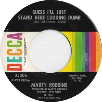 Marty Robbins This Much A Man Vinyl Single 7inch Decca