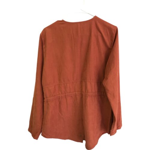 Maurices Cinched Waist Jacke Damen L Burnt Orange leicht Relaxed Reißverschluss - Bild 2 von 11