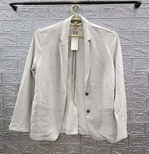 New Faherty Inlet Knit 2 Button Blazer Grey Size Medium