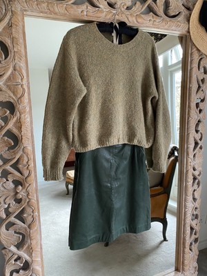 nicole farhi leather skirt