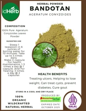 [idHerb] 50-500 gram Powder Billygoat-weed Mentrasto Ageratum Conyzoides Organic