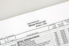 2001 Minox Price List