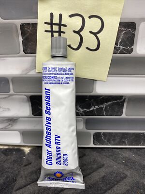 Permatex 80050 Clear RTV Silicone Adhesive Sealant 3oz Tube General Purpose 66B