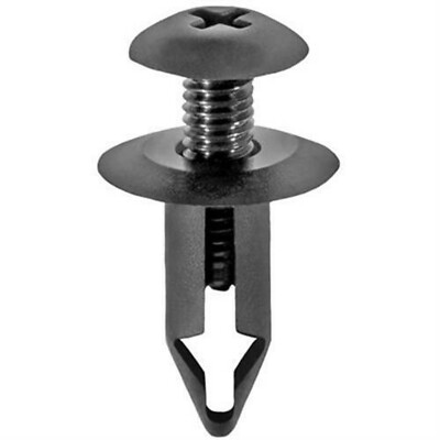 16859 Push-Type Retainer, 14mm Head Diameter, for GM and Nissan (Qty: 25)