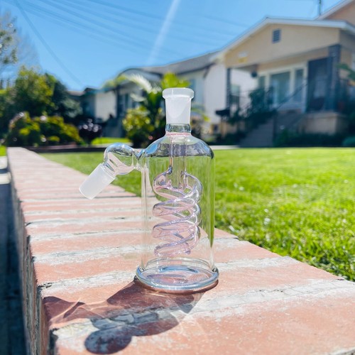 The Pyramid - 14mm Mini Bubbler Showerhead Ash Catcher - Green