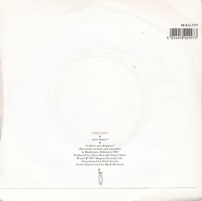 Let's Dance 7'' (UK 1987) : Chris Rea