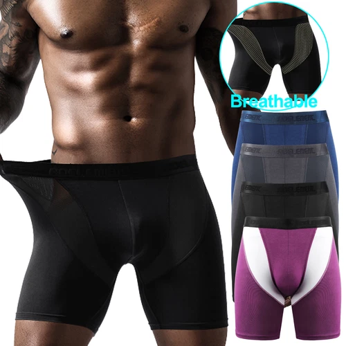 Paquete de 1-3 calzoncillos boxer para hombre ropa interior de malla técnica fitness transpirable viscosa - Imagen 1 de 16