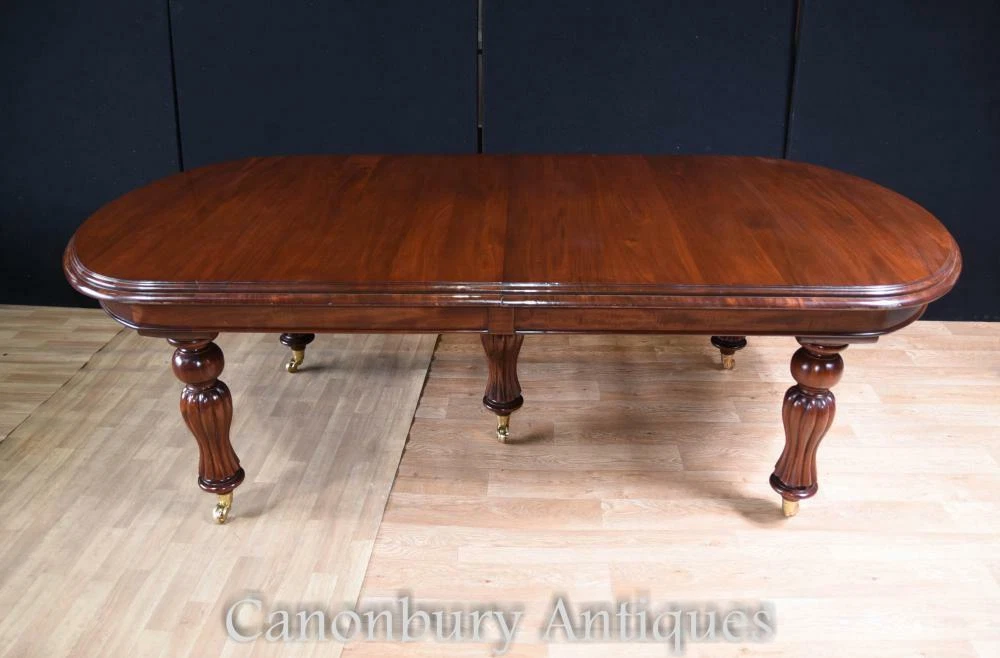 Victorian Mahogany Dining Table Extending 12 foot Diner