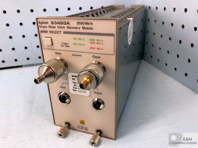 83493A HP AGILENT SINGLE MODE OPTICAL CLOCK RECOVERY MODULE 2500 MB/S CALIB 2007