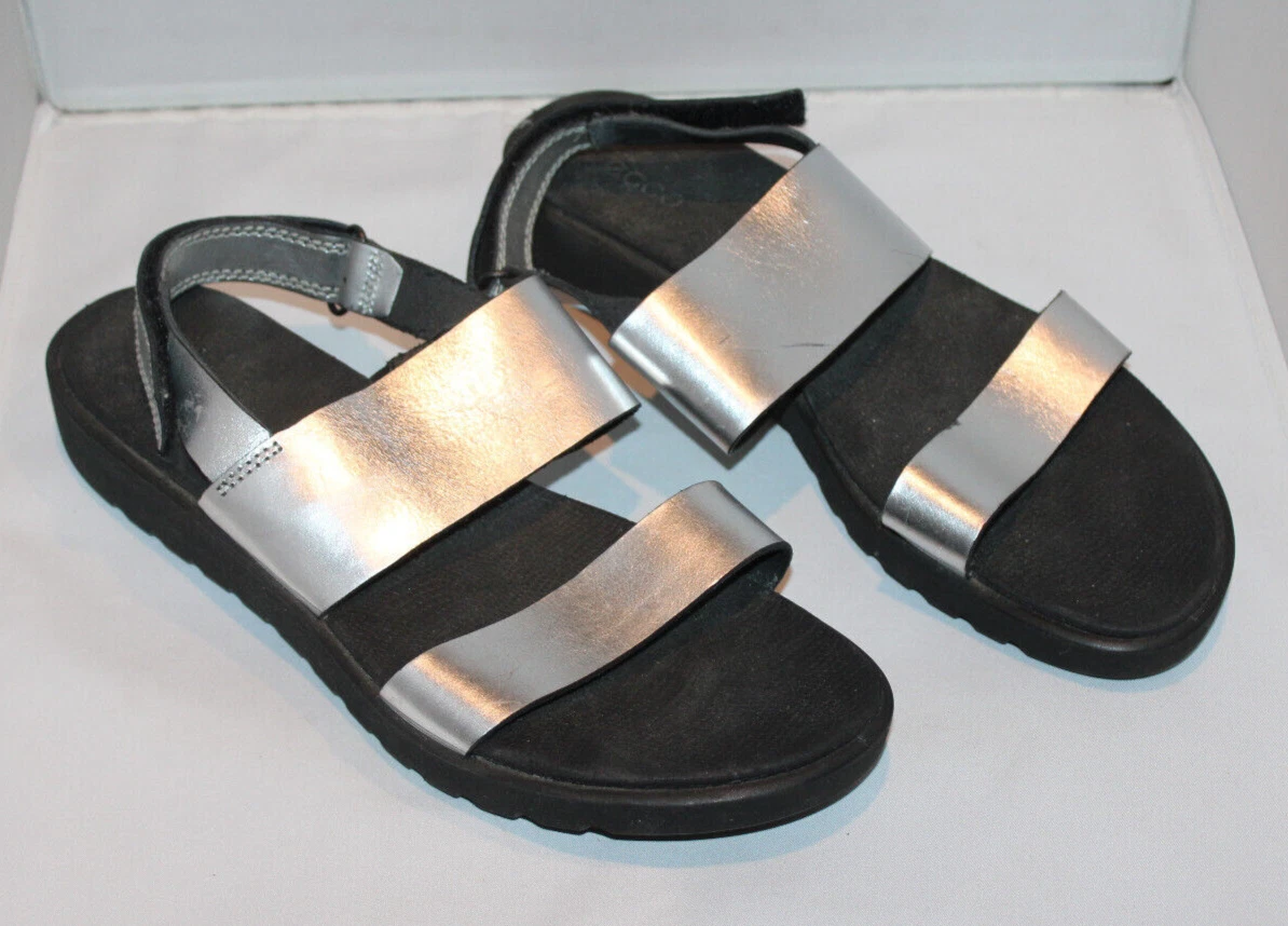 ECCO Freja sandali slingback cinturino alla caviglia argento metallizzato donna taglia 42