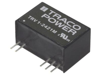 TRV 1-2421M Wandler: DC/DC 1W UEing: 19,2-28,8V UAusg: 15VDC UAusg2: -5VDC TRACO