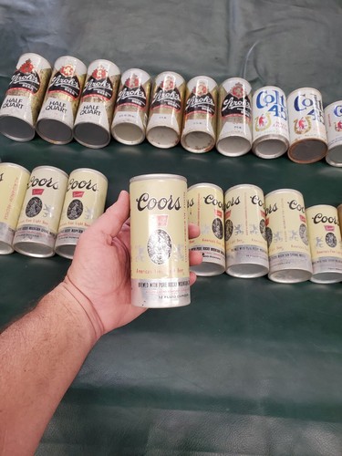 VTG Coors, Stroh's, Michelob, & Colt 45 Empty Beer Cans various sizes Lot of 25 - Picture 3 of 18