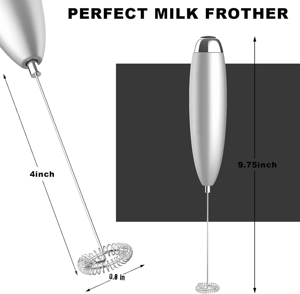Milk Frother, Frother for Coffee, Upgraded Titanium Motor Handheld Frother Elect