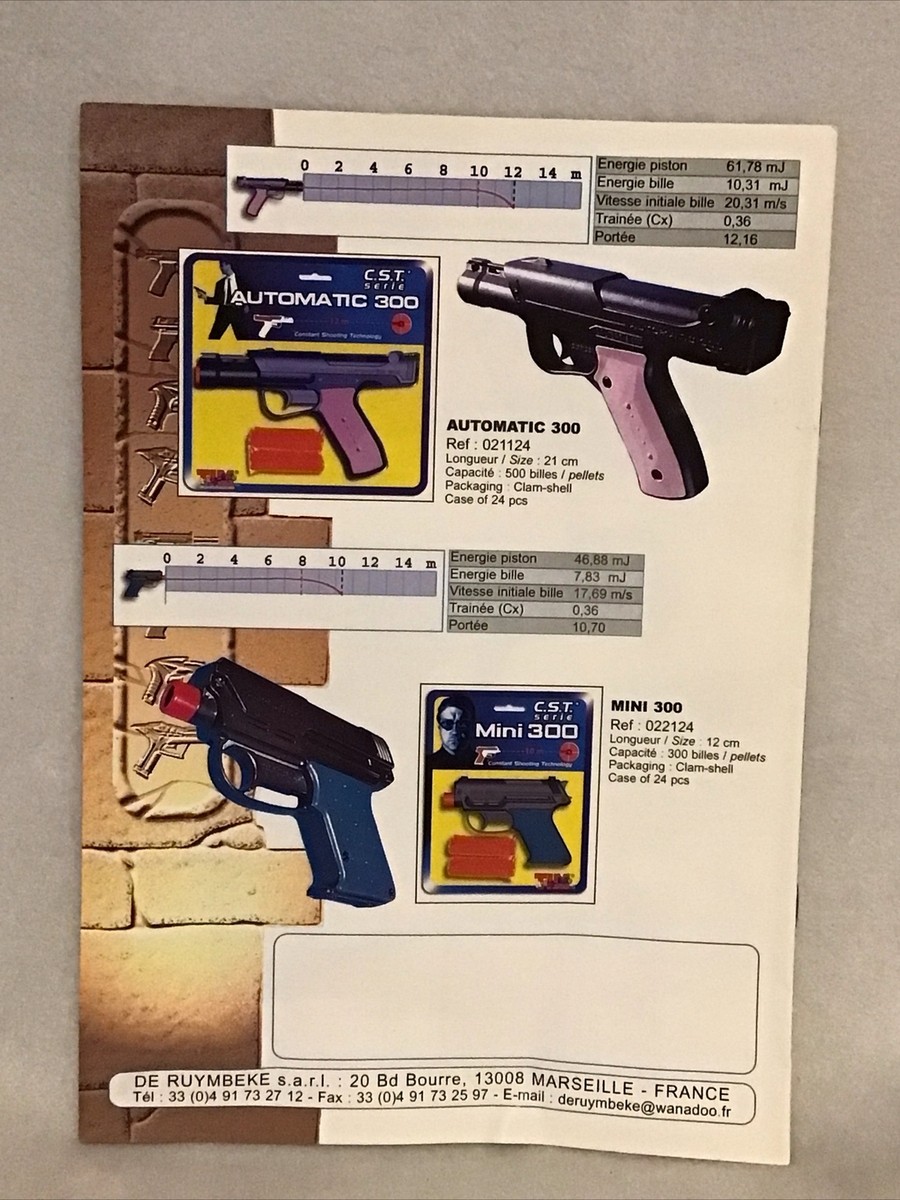 Pistolet Jouet Vintage De Ruynebecke CST Mini 300 – Années 80, Billes Plastique