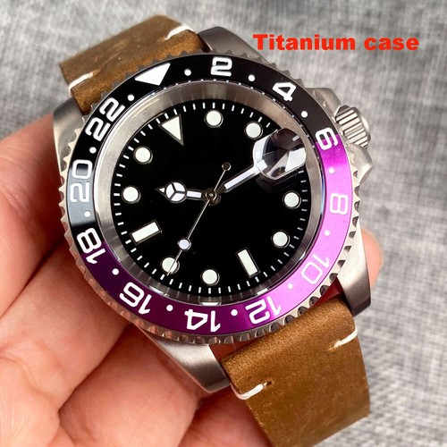 40mm Titanium Sapphire Glass Japan NH35 Automatic Mens Watch 20ATM Date Luminous - Picture 24 of 34
