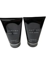 Carven Pour Homme 2 x 3.33 0z After Shave Balm New In Sealed Tube RARE 2 Pieces
