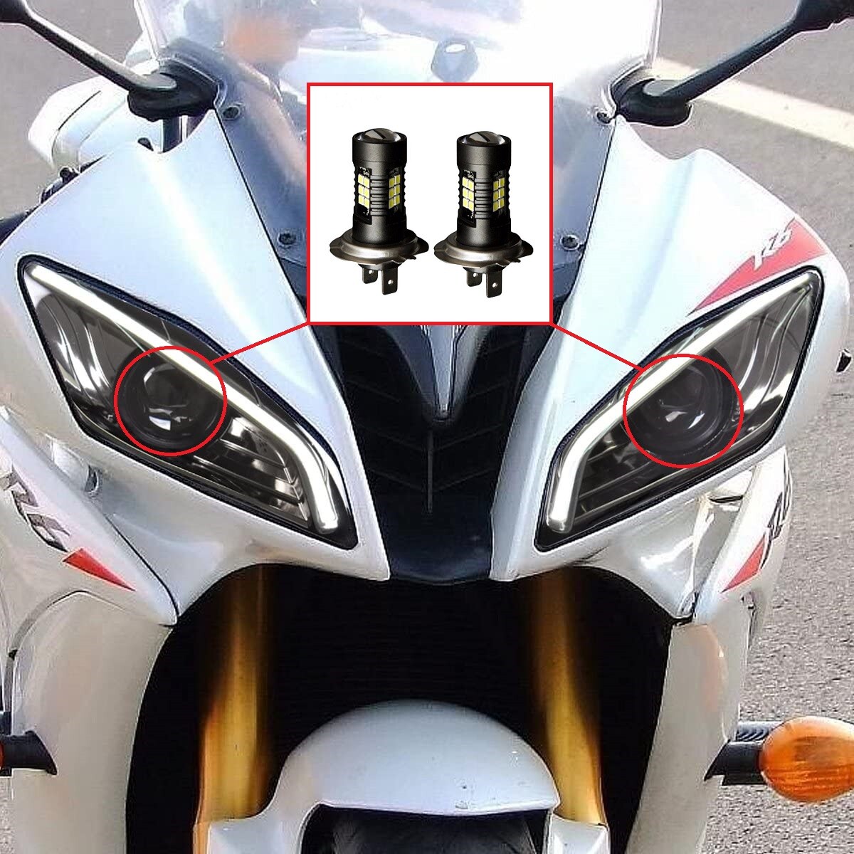 Yamaha R6 LED SET Headlight fits 2009-2016 Plug and Play | eBay