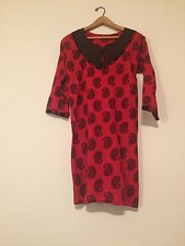 vintage red ethnic paisley long sleeve tunic dress