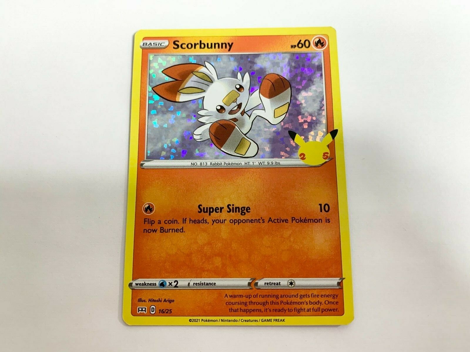 Scorbunny HOLO (X1) Pokemon Card McDonalds 2021 Pack Fresh #16/25