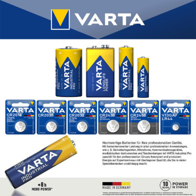 Varta Batterien Knopfzellen CR2032 CR2025 2430 2450 Retail LR44 AA AAA 9V C Baby