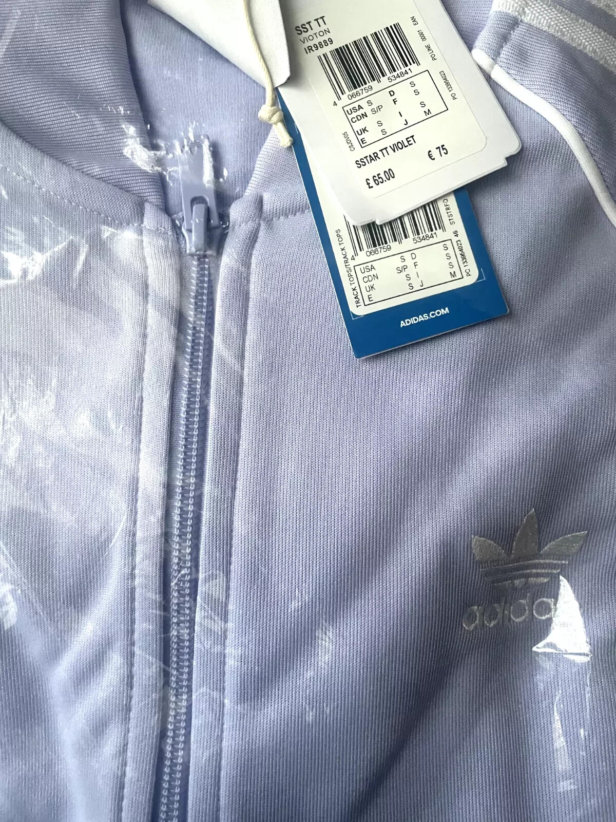 Giacca Adidas SST Track Top Viola/Bianco foto 6