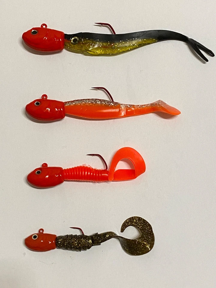 Meeresjig / Systeme 25-70g Rot Jig mit VMC 5150 Haken 3/0-6/0.
