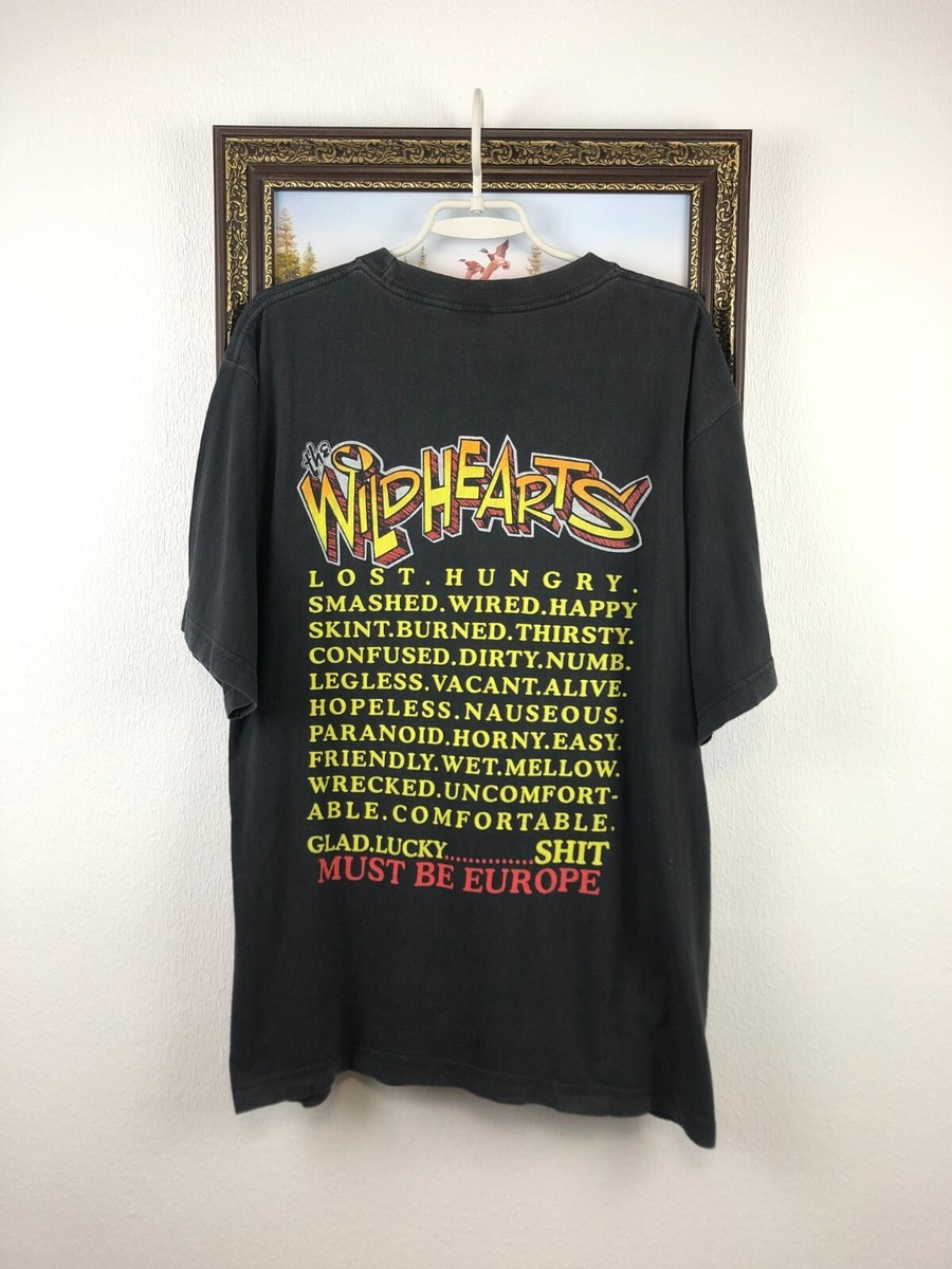 the wildhearts 1998 japan tour Tシャツ Vintage 90's The Wildhearts Band Shirt Rock Tee England Over
