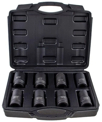 VORFAL Schlagschraubernüsse 3/4" Kraftnuss 17-32mm Steckschlüssel 8tlg Nusssatz Nüsse