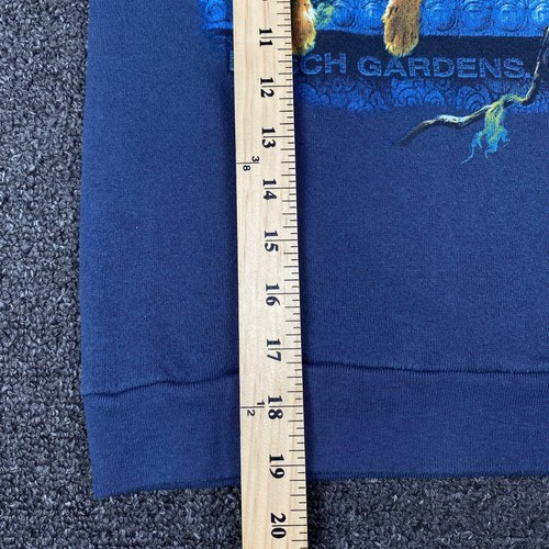 Vintage 90s Busch Gardens Sweatshirt Youth Size Medium Blue Tultex Nature Tigers - Picture 8 of 9