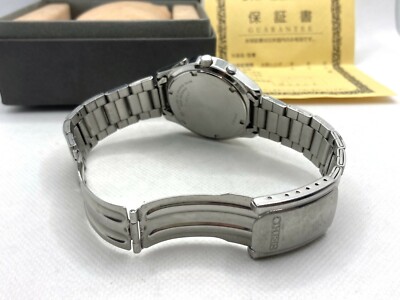 Auth SEIKO Chronograph Men's Wristwatch Quartz Panda Dial V657