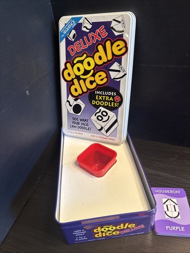 63) Doodle Dice Deluxe Game Jax 2005 Makers of Sequence Famiglia Bambini Carte Extra - Foto 2 di 11