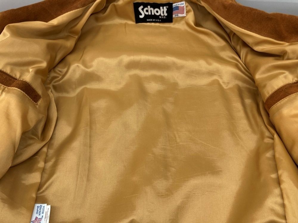 Schott Schott Western Suede Jacket Button Biker O… - image 8