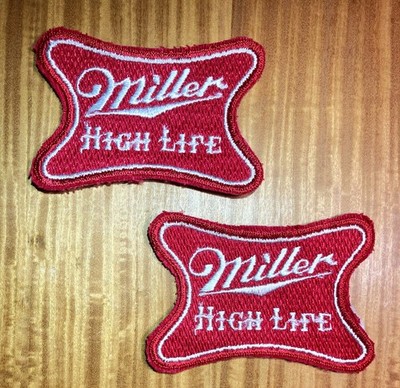 GEMSCO NOS Vintage Patch (1) PAIR - MILLER HIGH LIFE BEER - WI - V1 S